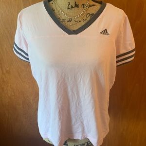 ADIDAS Light Pink and Grey Workout Shirt!